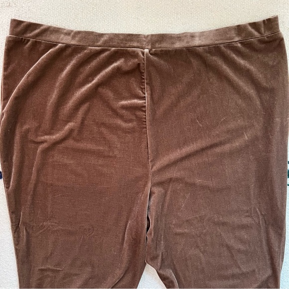 ASOS Design Curve velvet flares in mink • Size 18 • gold brown casual pants - Picture 4 of 12